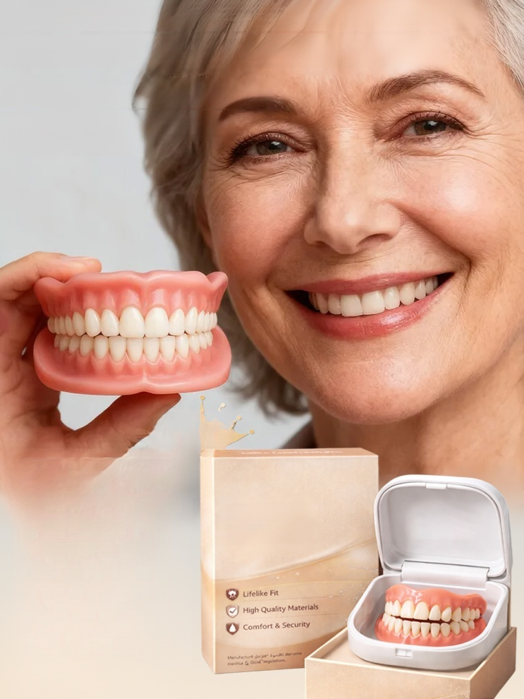 [Comes with Portable Denture Case] ​​Regain Your Smile with Dentures