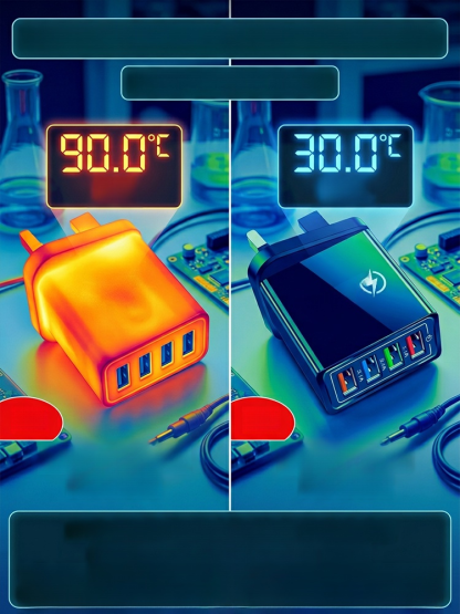 Four-Port Travel Charger for Extended Phone Battery Life