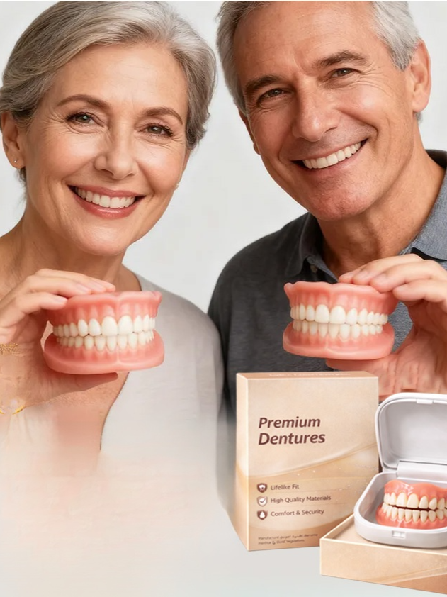 [Comes with Portable Denture Case] ​​Regain Your Smile with Dentures