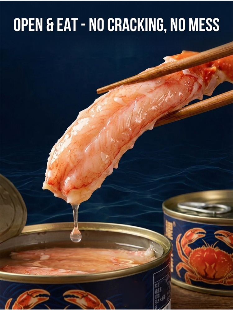 Alaska Canned King Crab Meat • Ready to Eat