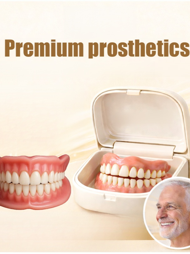 [Comes with Portable Denture Case] ​​Regain Your Smile with Dentures