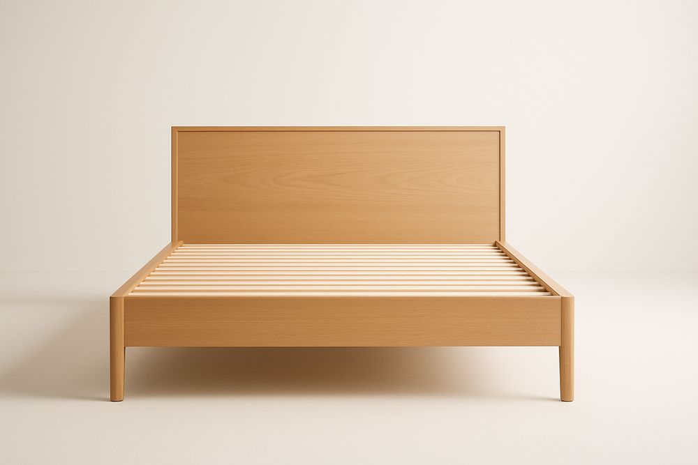 Lit double en bois de chêne clair 200x160x100 cm-Albahaven