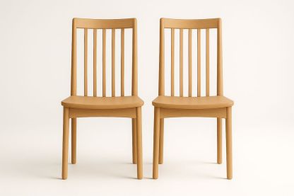 Lot de 2 chaises en chêne massif-Albahaven