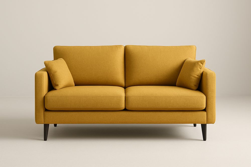 Canapé 2 Places Tissu Jaune-Albahaven