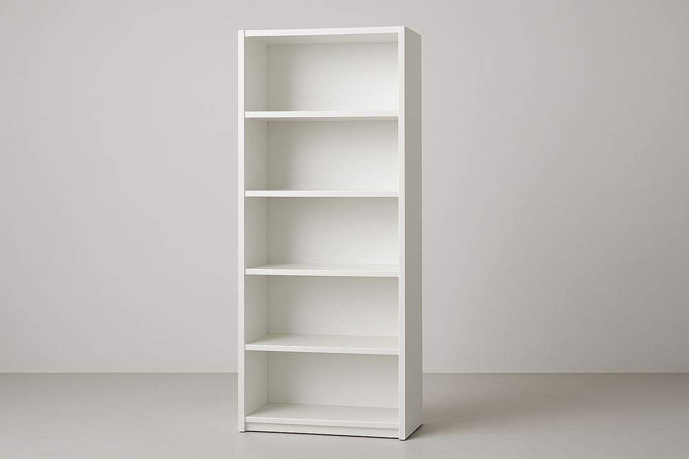 Bibliothèque blanche à 5 étagères 180x60x28 cm-Albahaven