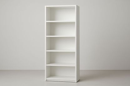 Bibliothèque blanche à 5 étagères 180x60x28 cm-Albahaven
