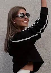   2pcs glasses for women polarized   lens big frame fashion glasses trendy stylish shade details 5