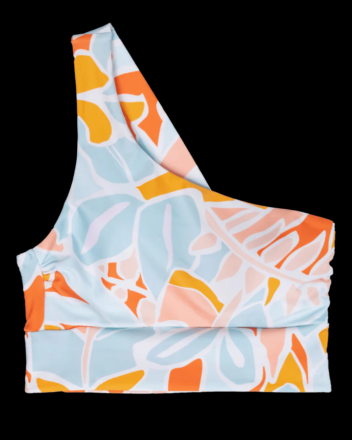 Calista One Shoulder Crop Bikini Set