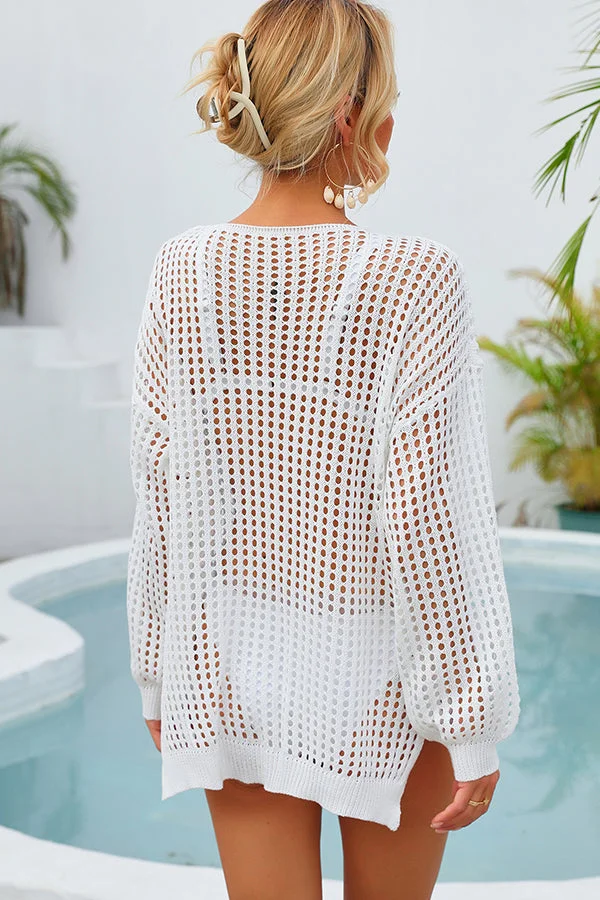 Hollow Pentagram Design Swimsuit Cover Up