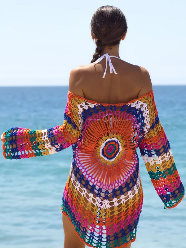 Rainbow Embroidered Cover-Ups