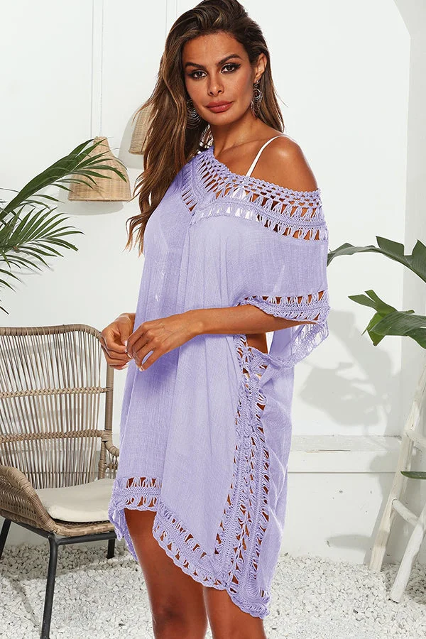 Fashion Hollow V Neck Swimsuits Cover Up