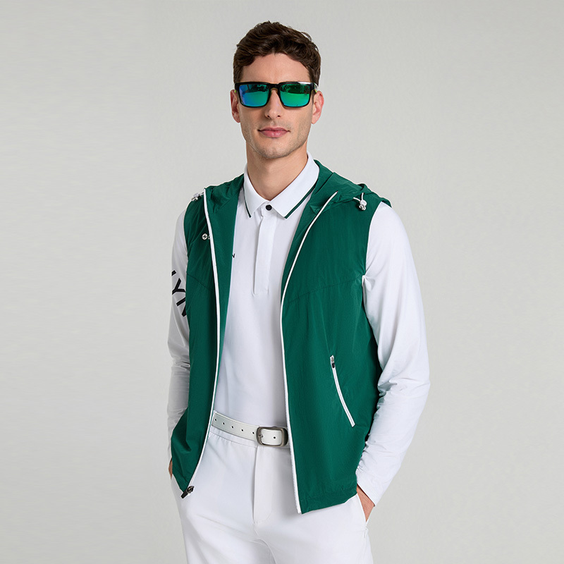 CALYN Men's Golf Breathable Hooded Vest