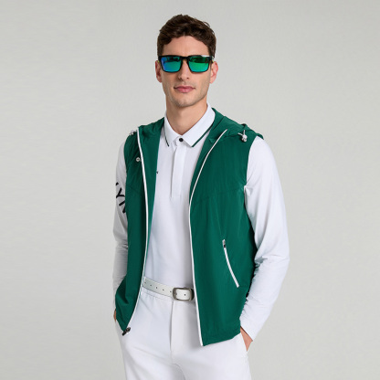 CALYN Men's Golf Breathable Hooded Vest