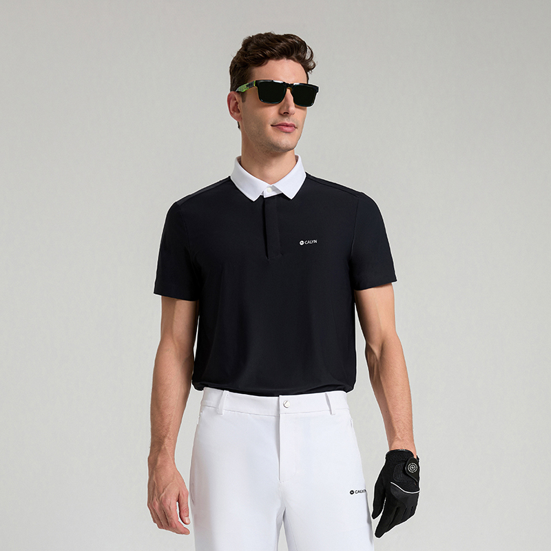Men's Golf 4-Way Stretch UV Protection Short Sleeve Polo