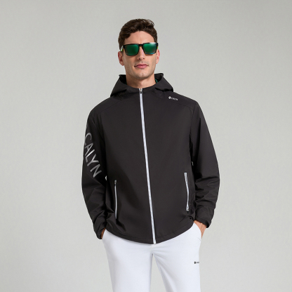 Men's Golf Cloud-Feel Water-Repellent Hooded Jacket