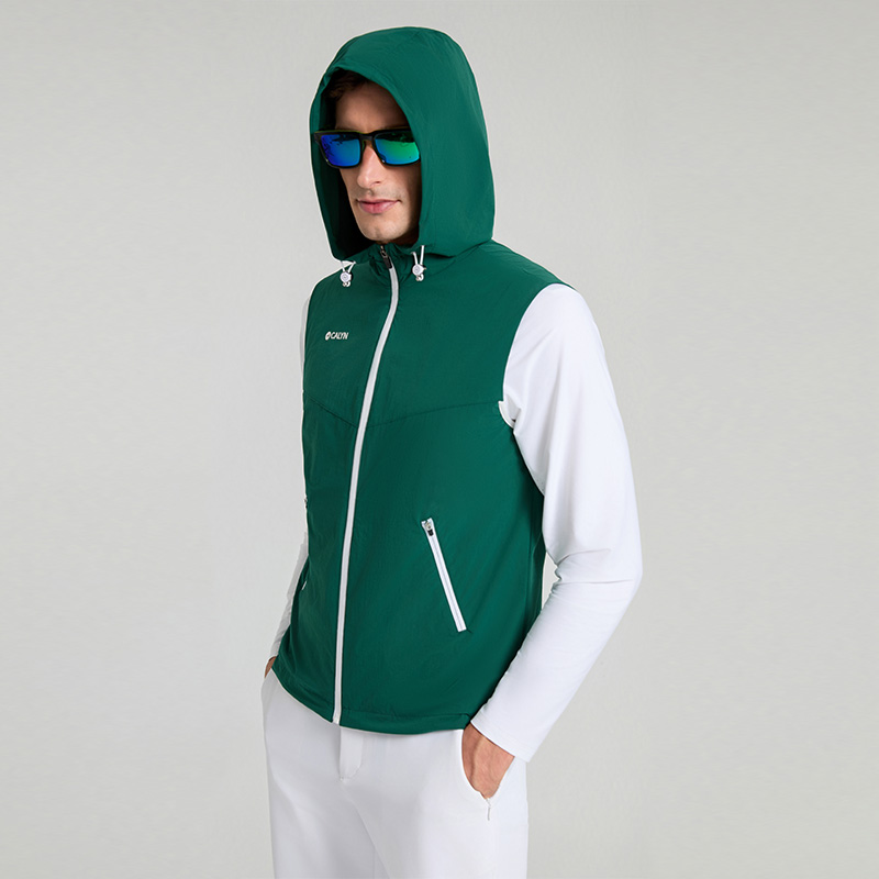 CALYN Men's Golf Breathable Hooded Vest