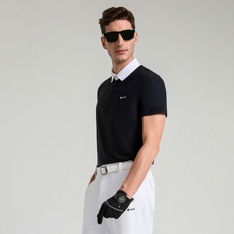 Men's Golf 4-Way Stretch UV Protection Short Sleeve Polo