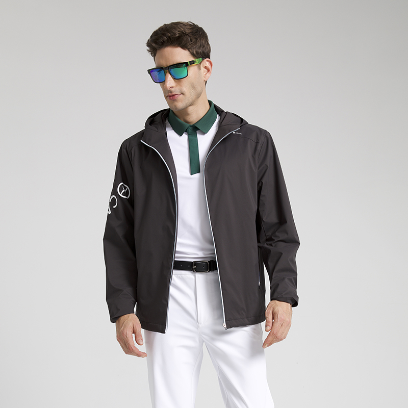Men's Golf Cloud-Feel Water-Repellent Hooded Jacket