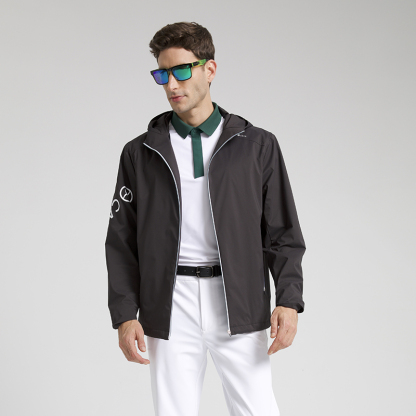 Men's Golf Cloud-Feel Water-Repellent Hooded Jacket