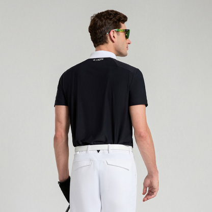 Men's Golf 4-Way Stretch UV Protection Short Sleeve Polo