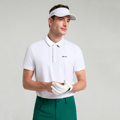 Men's Golf 4-Way Stretch UV Protection Short Sleeve Polo