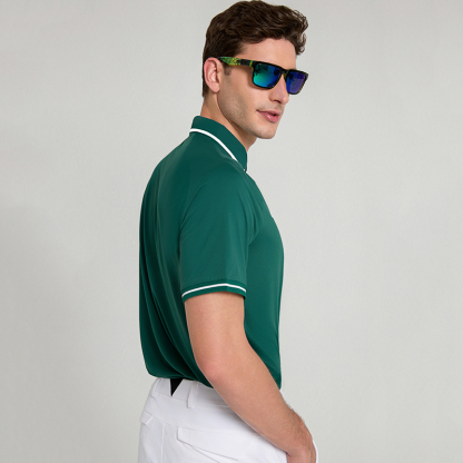 Men's Golf Dual-Core Shoulder UV Protection Short Sleeve Polo