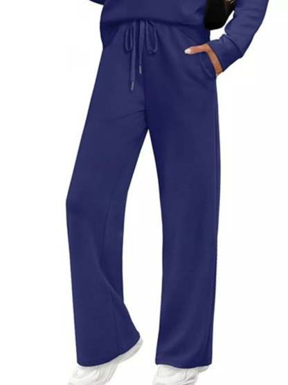 Full Size Long Sleeve Round Neck Top and Pants Set Plus Size