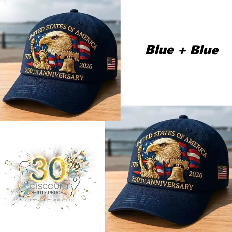 USA 250th Anniversary Baseball Cap with 3D Embroidery