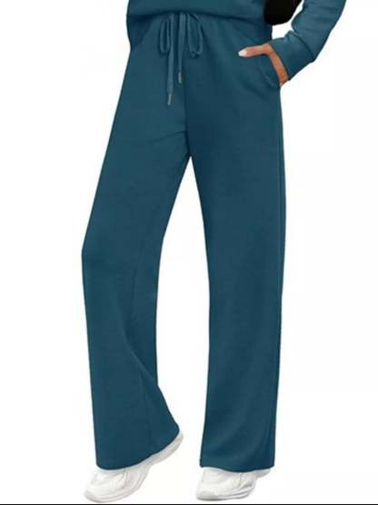 Full Size Long Sleeve Round Neck Top and Pants Set Plus Size