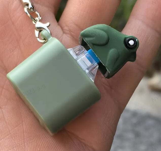 Frog Keychain with Realistic Croak Sound