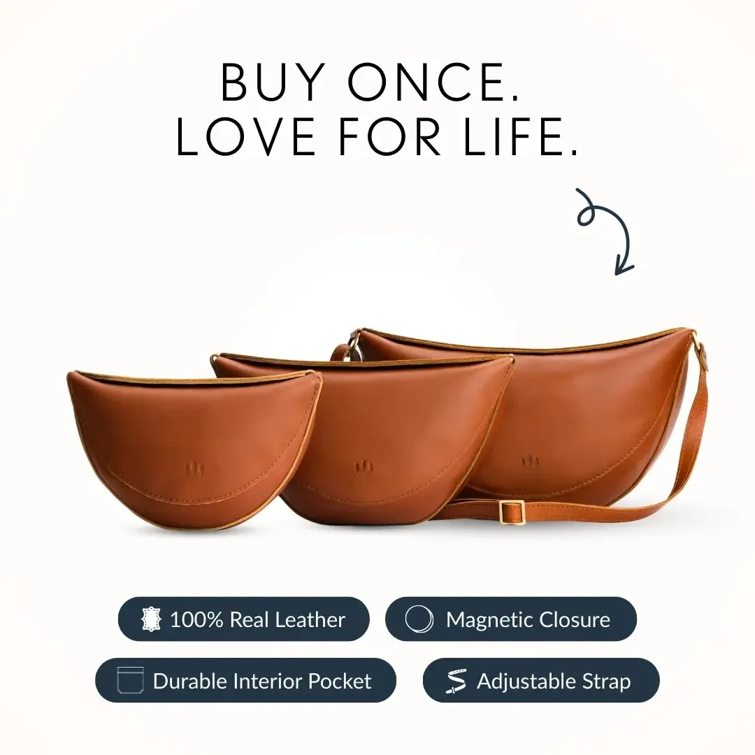 ⚡Last Day 49% OFF - Leather Koala Sling Bag — Adjustable Strap, Magnetic Closure