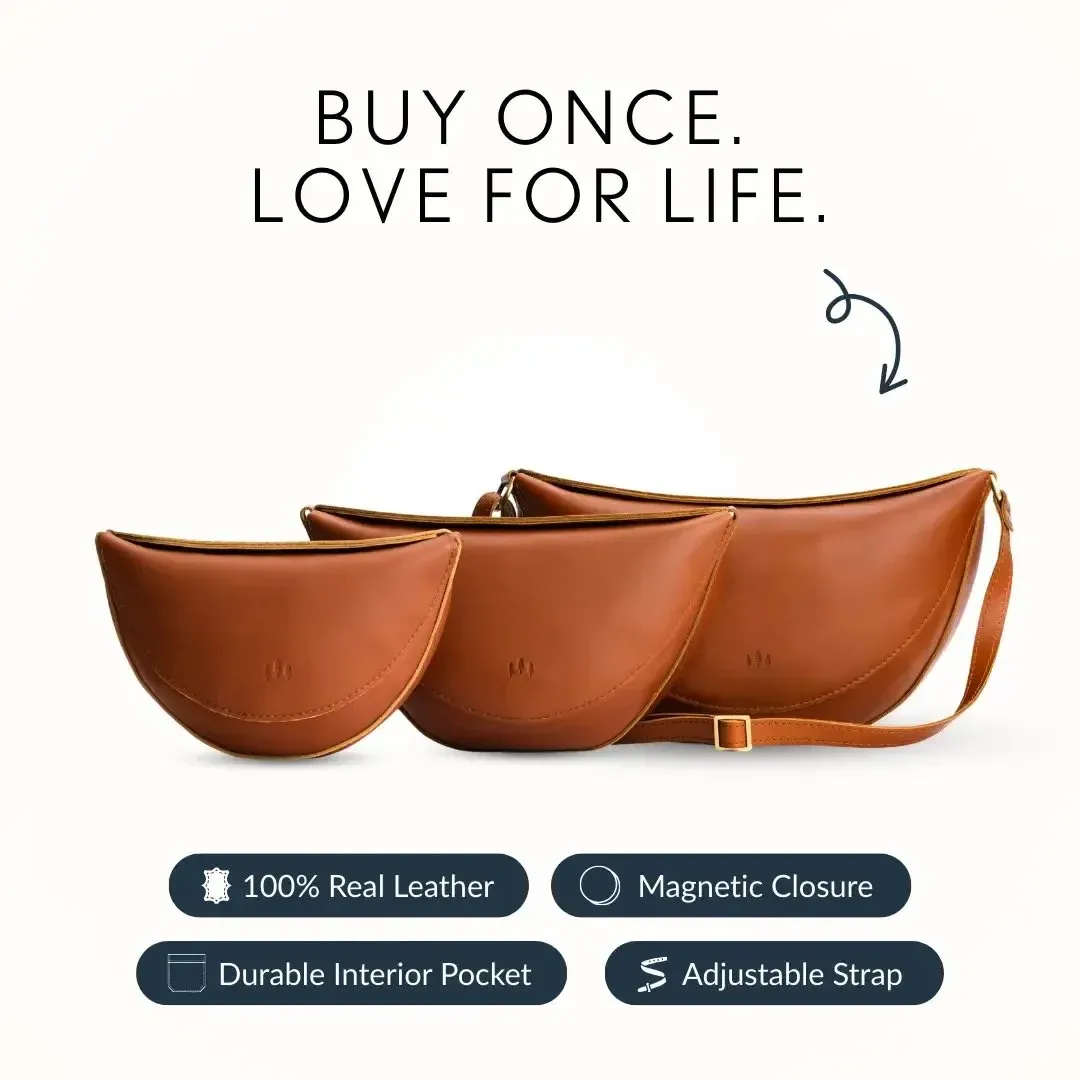 ⚡Last Day 49% OFF - Leather Koala Sling Bag — Adjustable Strap, Magnetic Closure