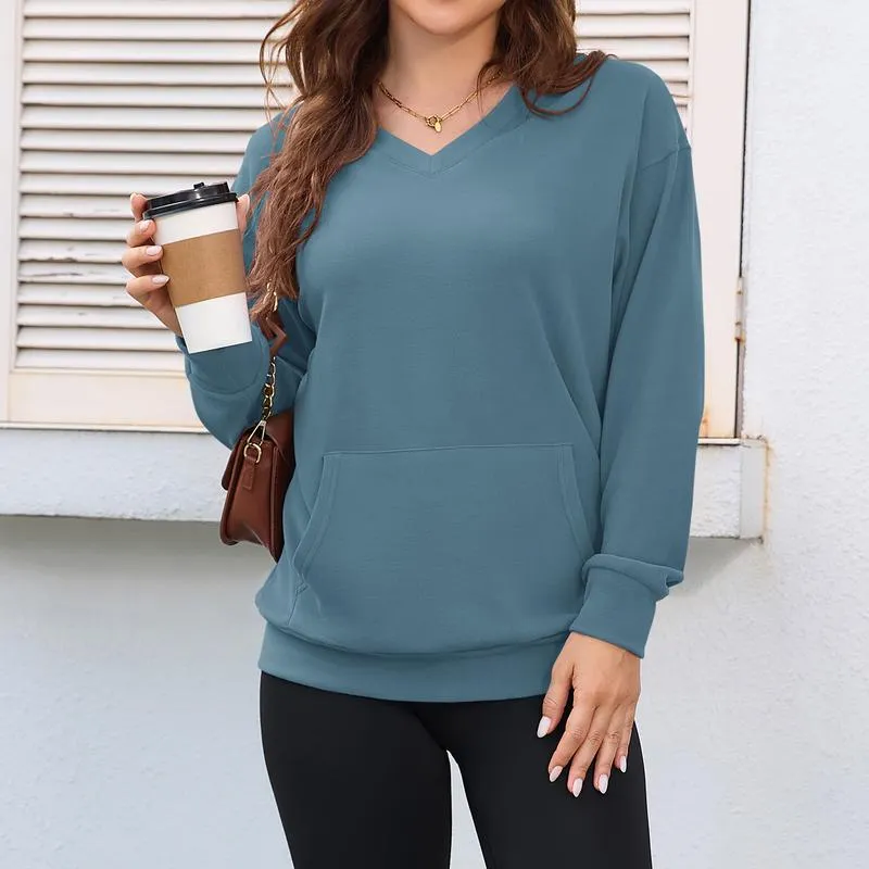 💥Women's Hatless V-Neck Hoodie with Pockets
