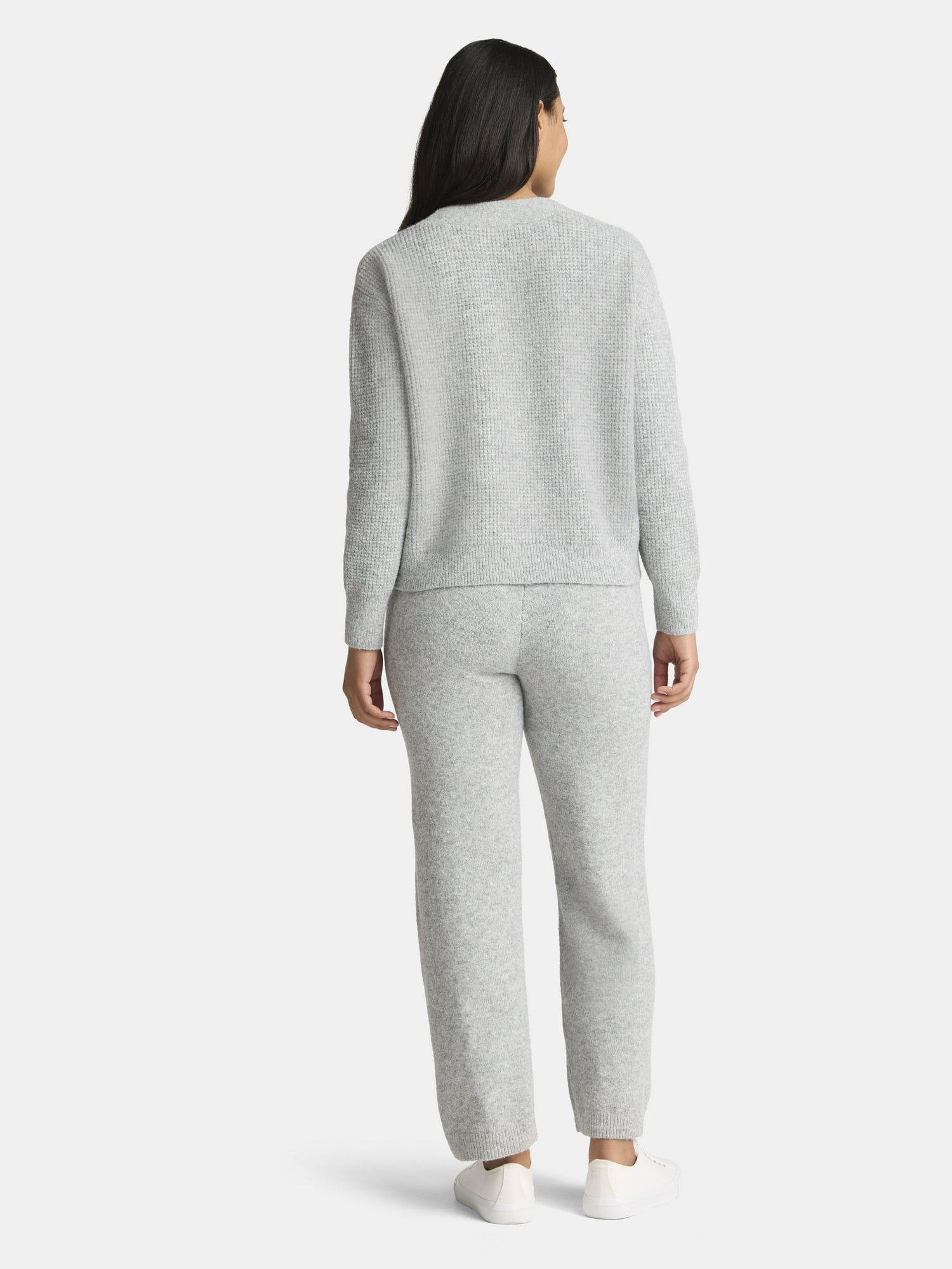 Time and Tru Women's and Women's Plus Cardigan and Pants Sweater Set, 2-Piece, Sizes XS-4X