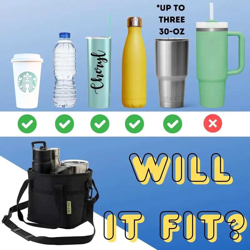 🔥Hot Sale 49% off🌟 Multi-purpose glass cup storage bag with 4 compartments