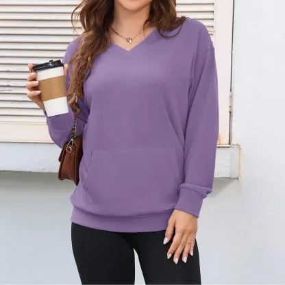 💥Women's Hatless V-Neck Hoodie with Pockets
