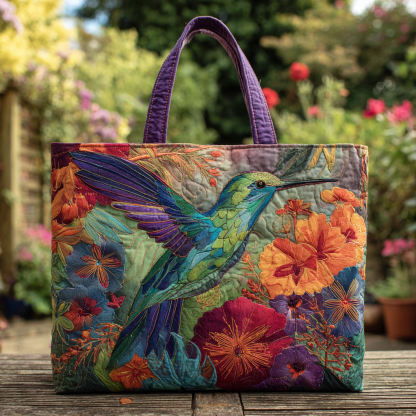 Hummingbird Magic Quilted Tote Bag NCU0DK8706