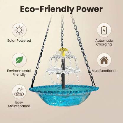 🔥🔥49% Off--Solar Cascade Hanging Bird Bath Fountain