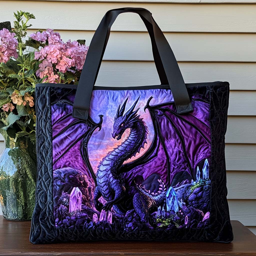 Blazing Dragon Trail Quilted Tote Bag NCU0NT8442