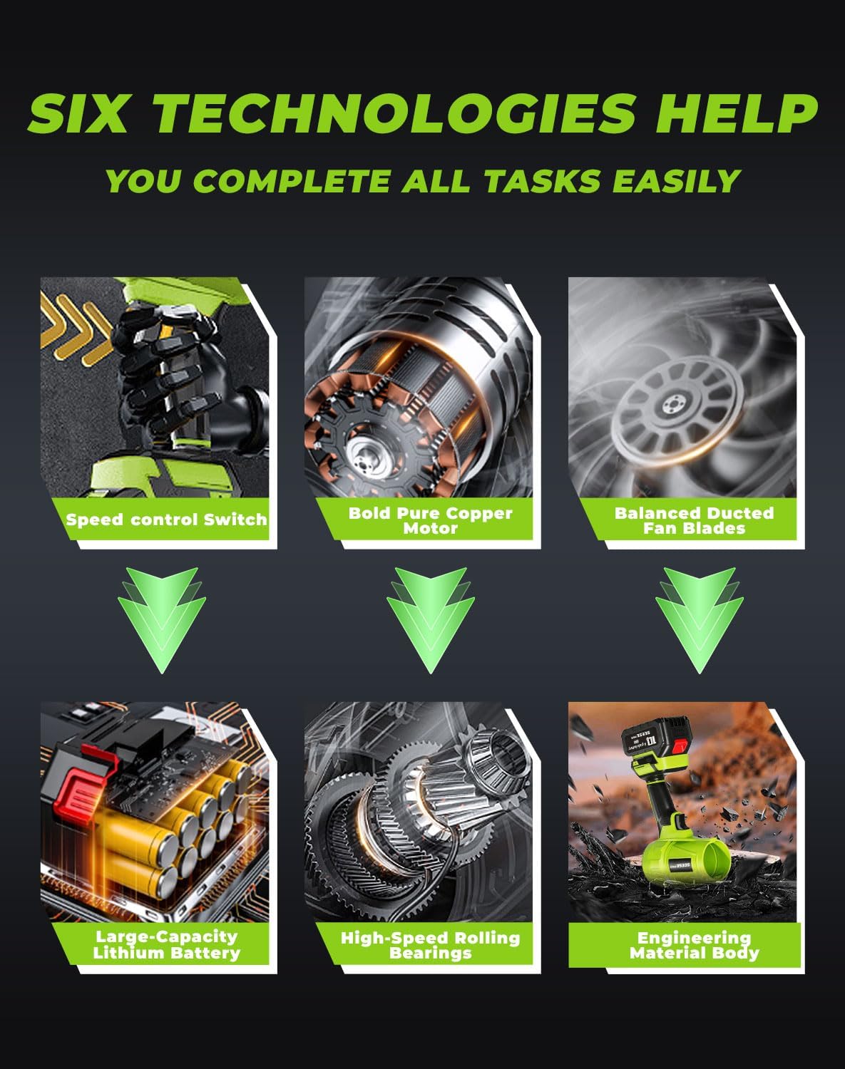 Blower Cordless Handheld Turbo Blower