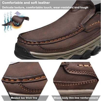 2026 New Men's Comfortable Hands-Free Genuine Leather Slip On Loafers