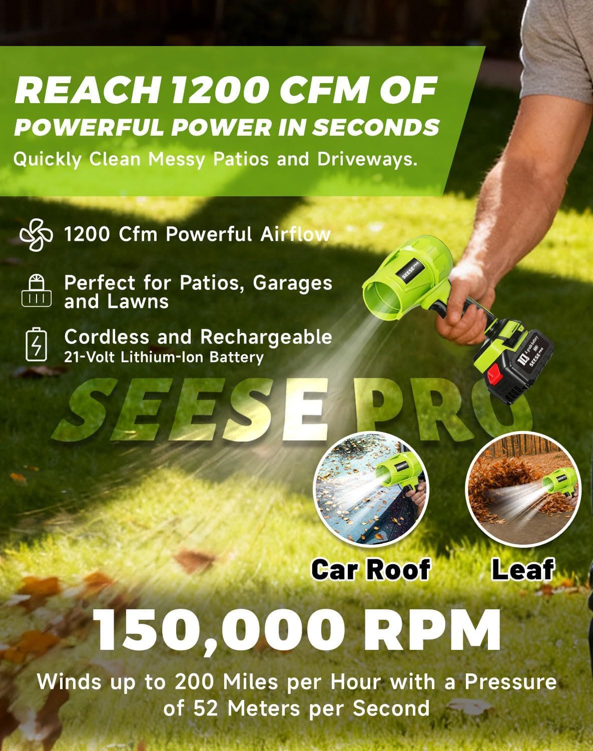 Blower Cordless Handheld Turbo Blower