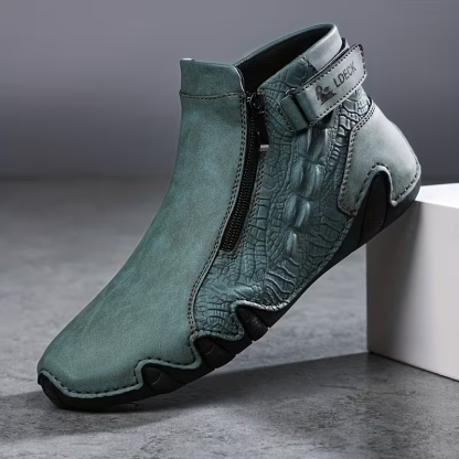 🎁LAST DAY 70% OFF🎁-Men's Retro Casual Shoes & Boots - Lightweight Comfort Walking Boots with Easy Zipper & Slip-On Design, Wear-Resistant Rubber Sole, All-Season Versatile Footwear