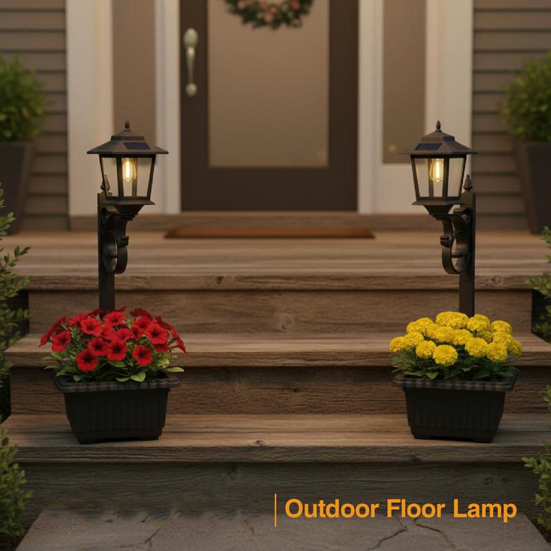 🌿 2-in-1 Solar Lamp Post with Planter