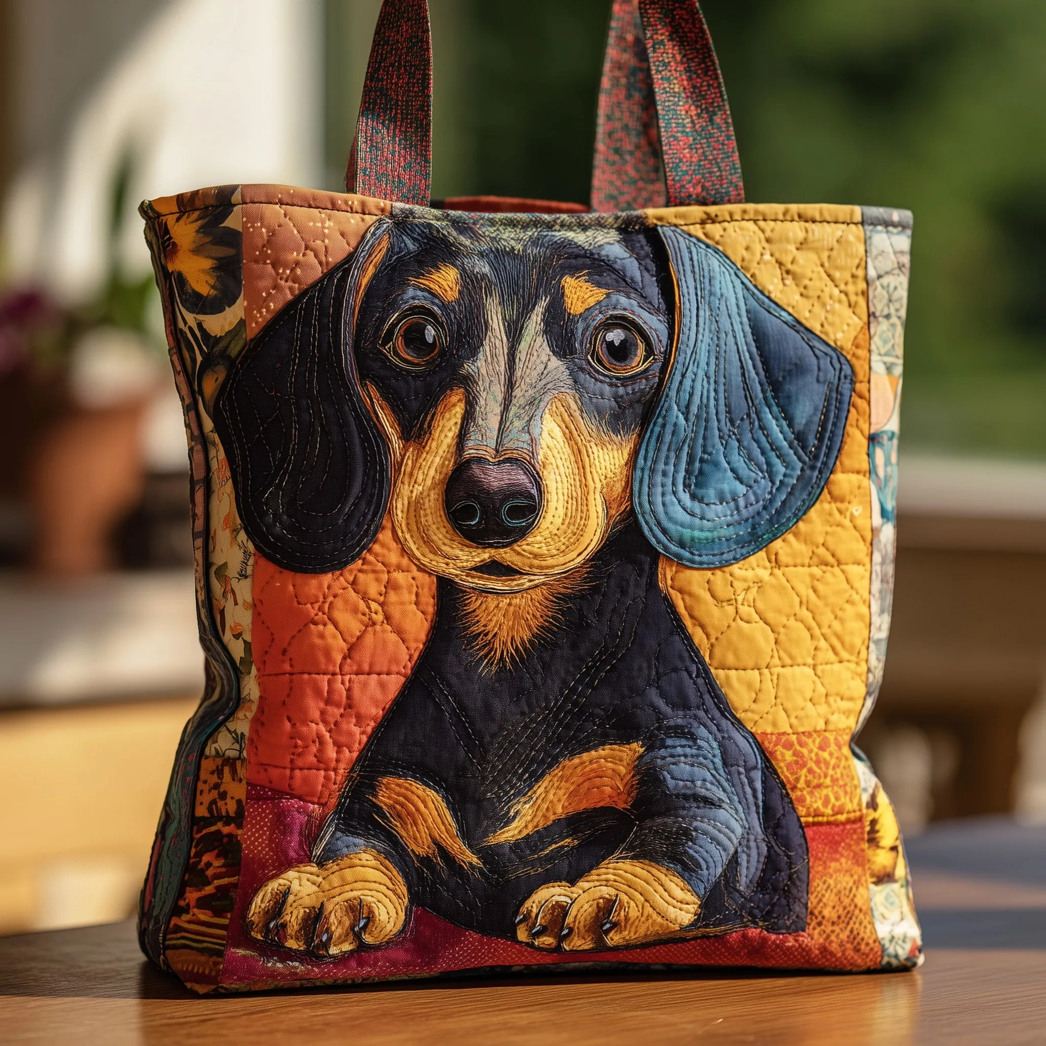 Exquisite quilted tote bag