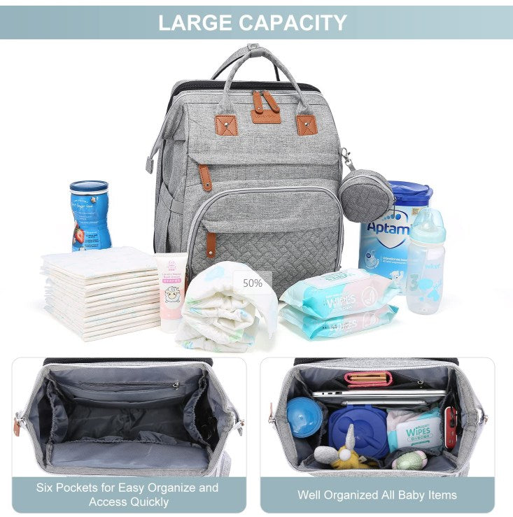 Diaper Bag Backpack with Changing Station, Large Capacity, Newborn Essentials Must Haves