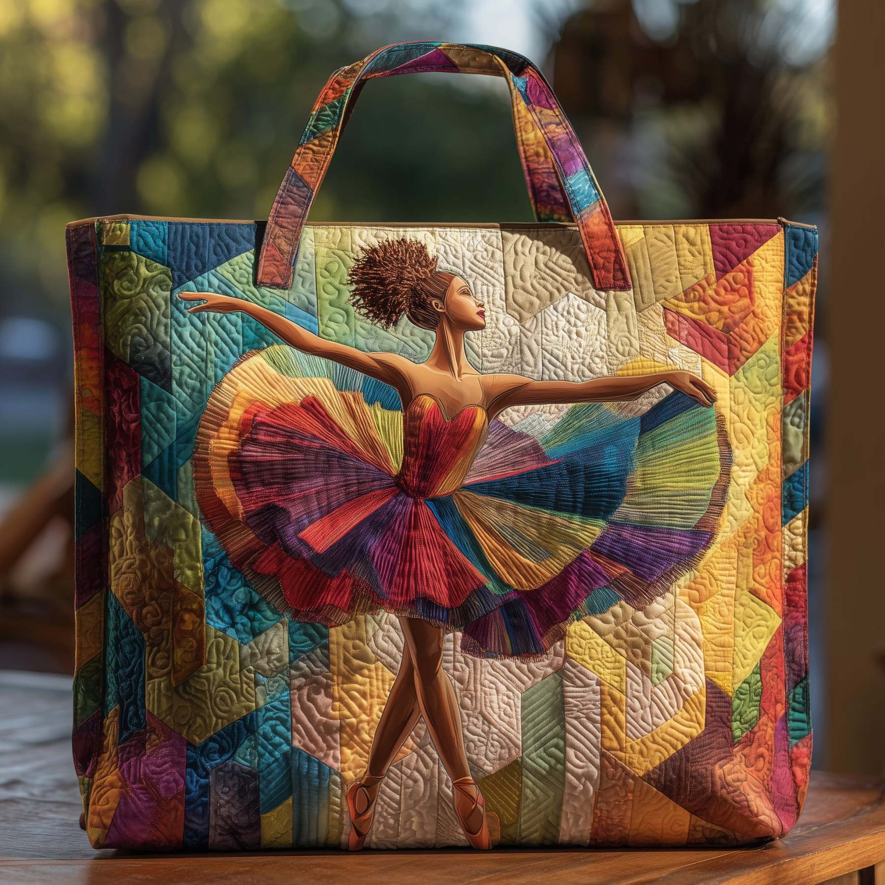 Elegant Ballerina Quilted Tote Bag GFTOHD8888