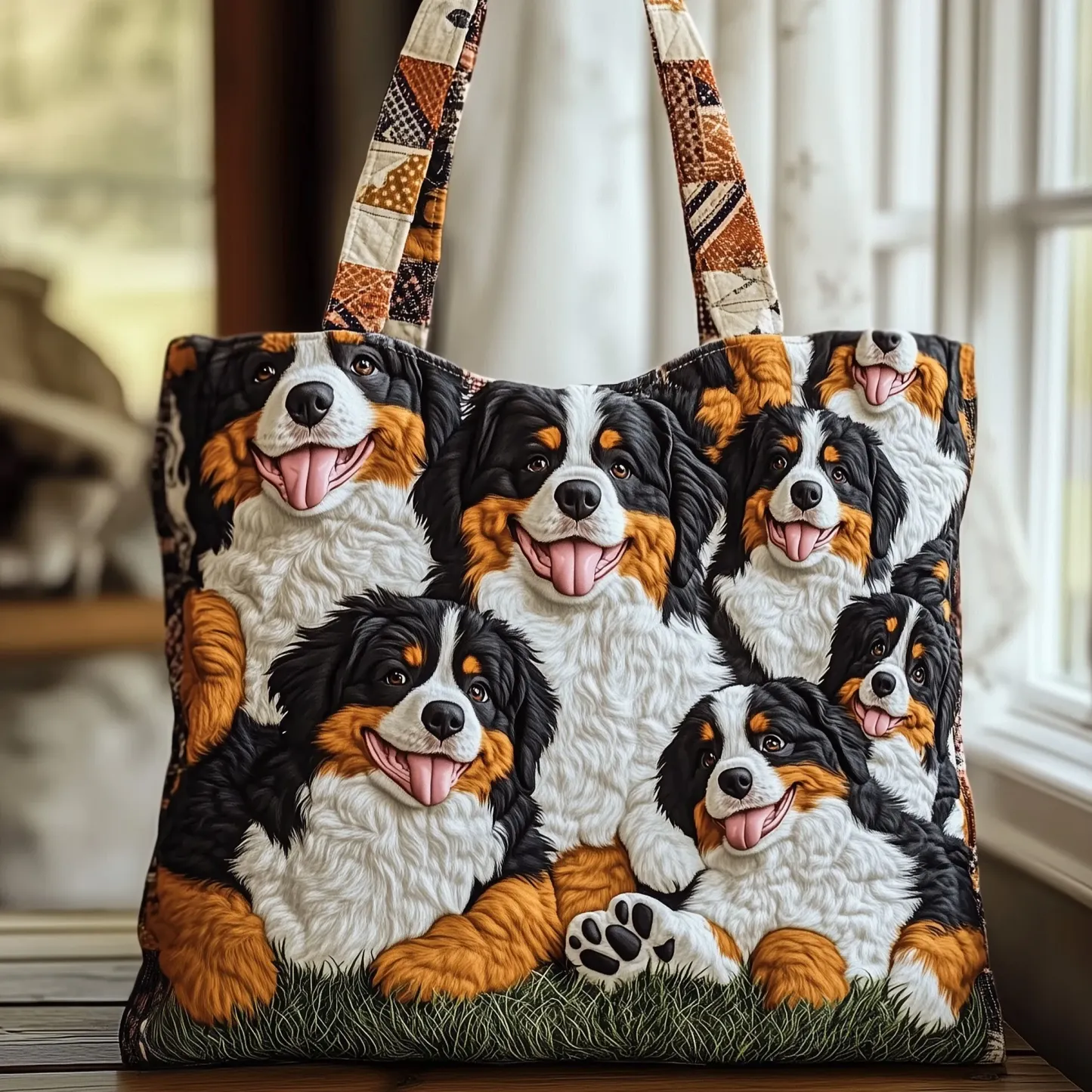 🎁❤️Interesting animals Quilted Tote Bag