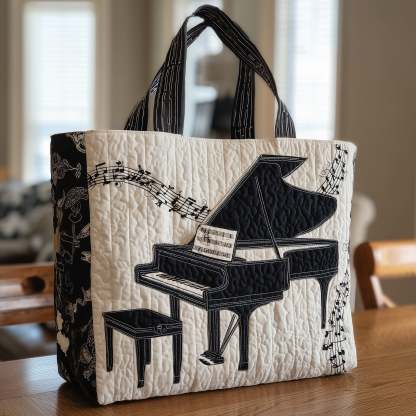 Grand Piano Quilted Tote Bag GFTONT1317