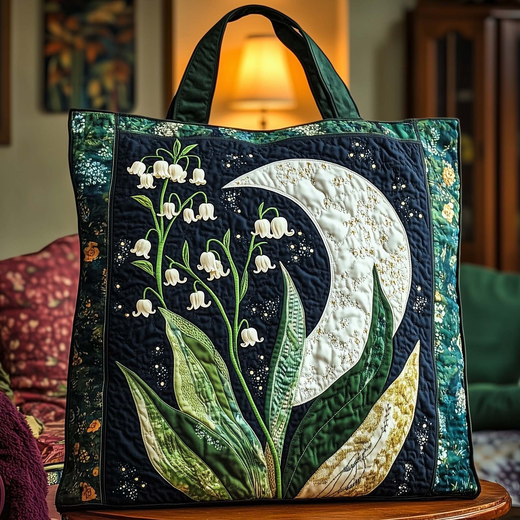 Lily of the Valley Quilted Tote Bag GFTOTP8882